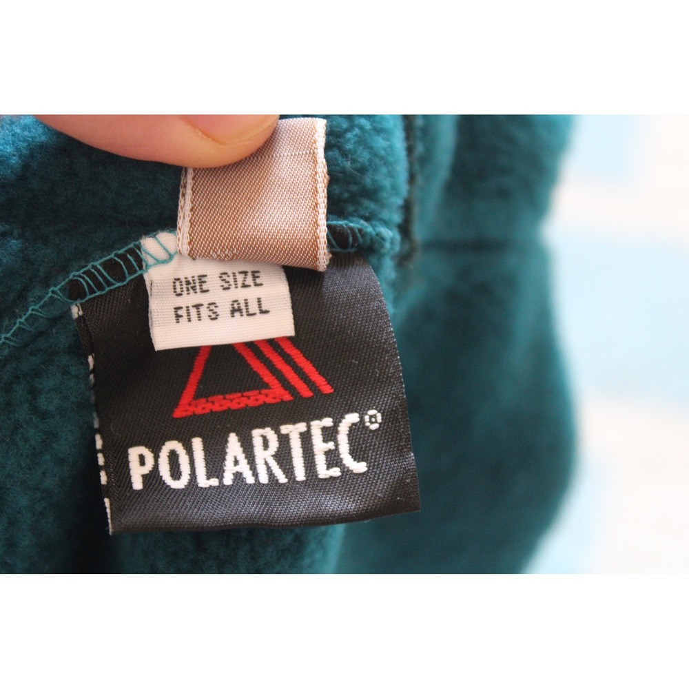 Vtg EMS OS Teal Polartec Fleece Beanie Hat Winter Warm Gorpcore Skull Cap - Picture 3 of 4
